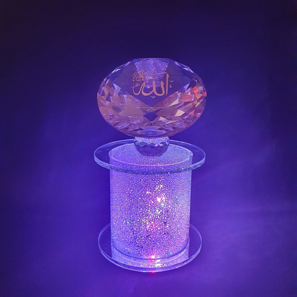 Crystal Allah Table Top Decoration With LED (6)