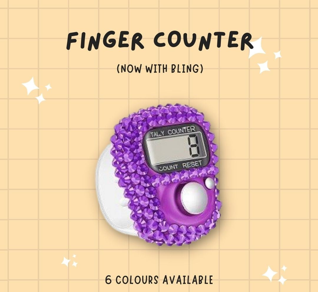 Finger Counter with LED and Bling - Different Colours