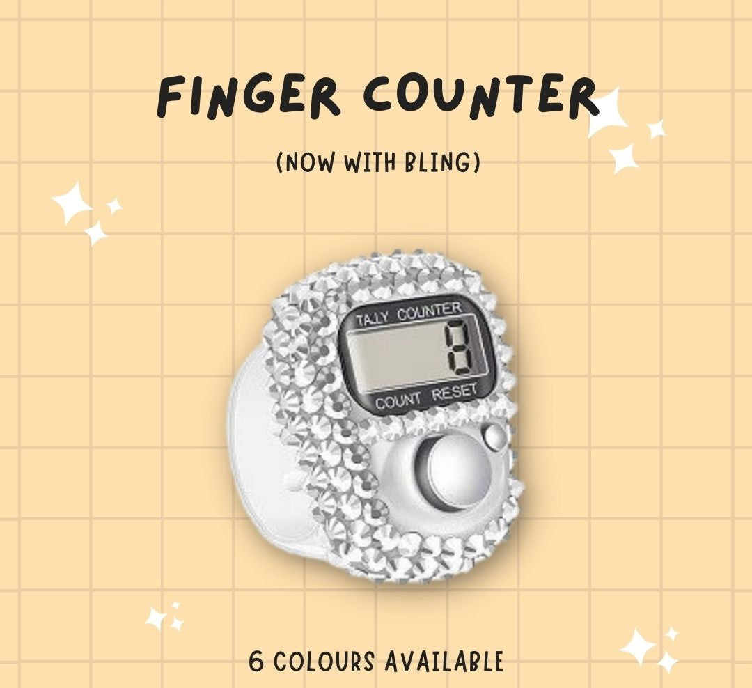 Finger Counter with LED and Bling - Different Colours