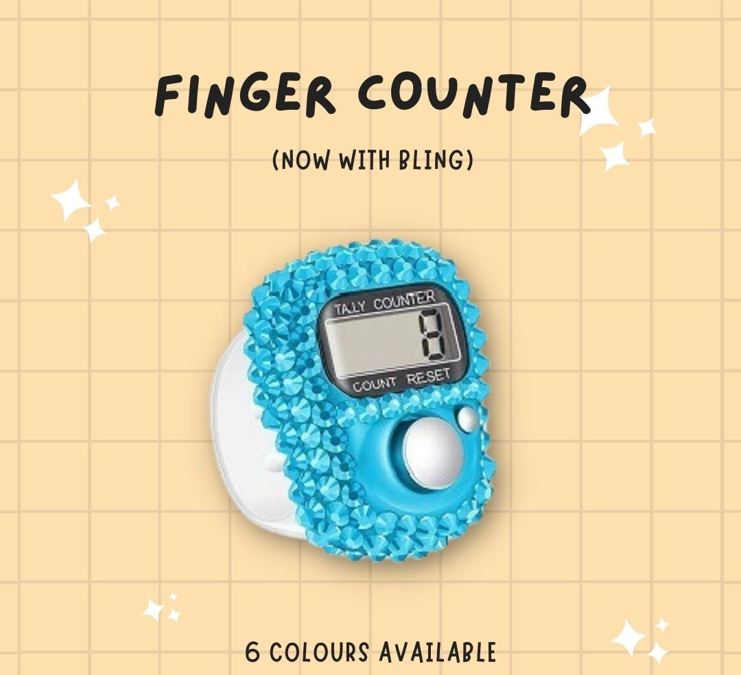 Finger Counter with LED and Bling - Different Colours