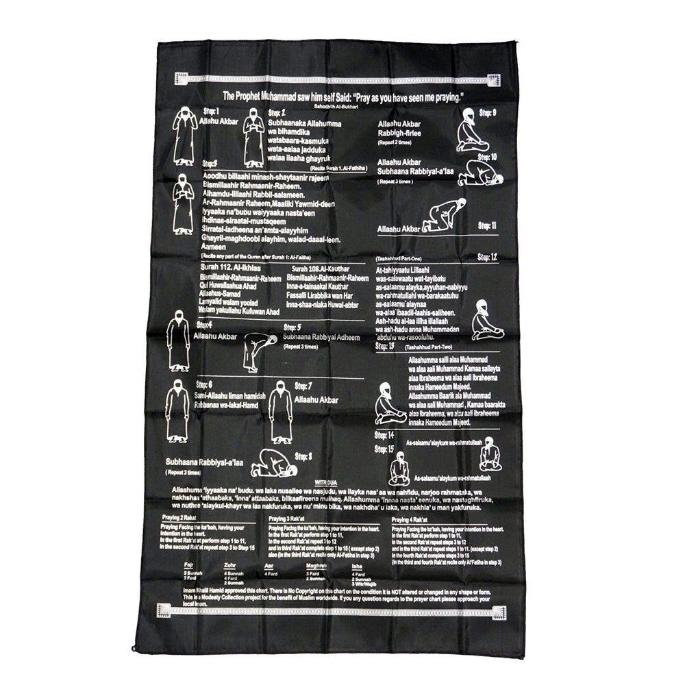 Pocket Prayer Mat - Black with Instructions